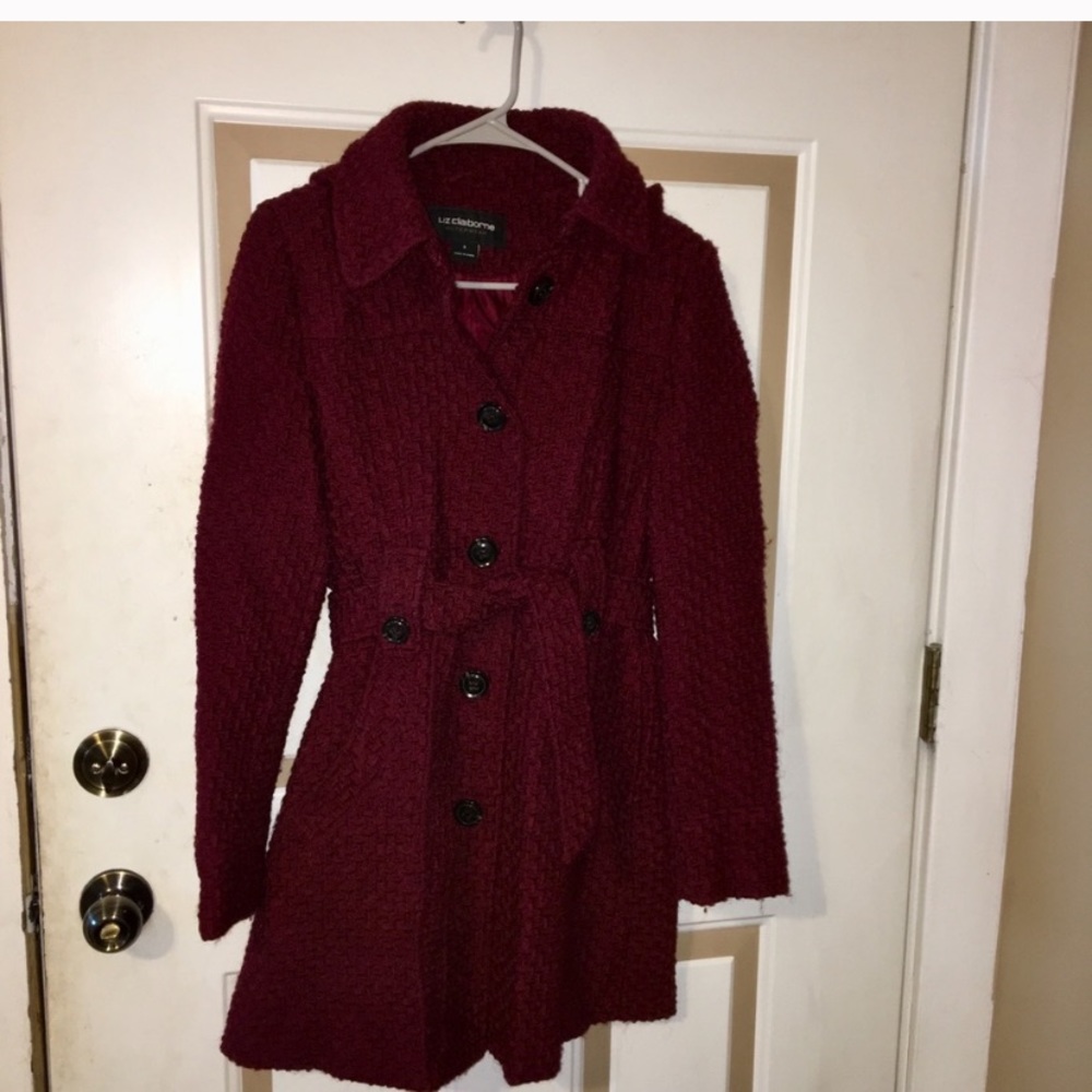 Burgundy Liz Claiborne Coat